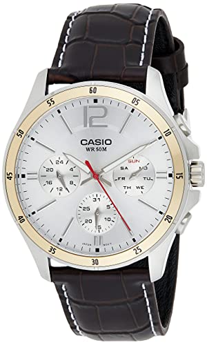 Casio Enticer Chronograph White Dial Men's Watch - MTP-1374L-7AVDF (A835)