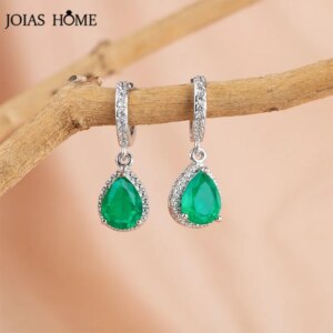 JoiasHome Brazilian Paraiba Tourmaline Gemstones Drop Earrings For Women Genuine 925 Sterling Silver Earrings Party Gift 2023